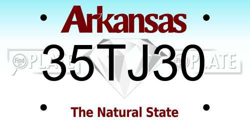 35TJ30 Arkansas License Plate
