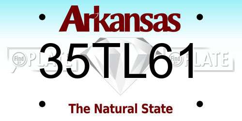 35TL61 Arkansas License Plate