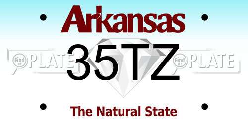 35TZ Arkansas License Plate