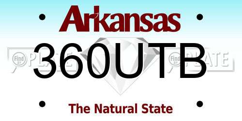 360UTB Arkansas License Plate