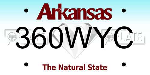 360WYC Arkansas License Plate