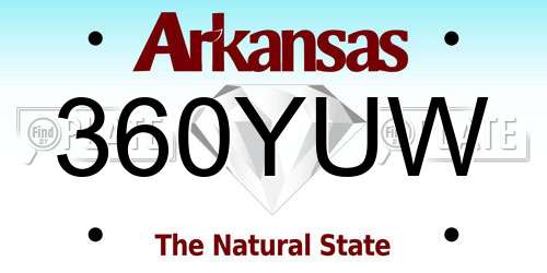 360YUW Arkansas License Plate