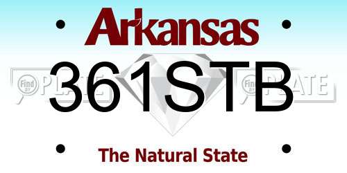 361STB Arkansas License Plate