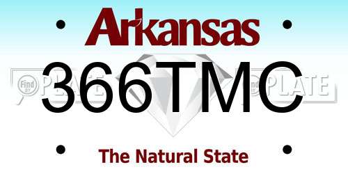 366TMC Arkansas License Plate