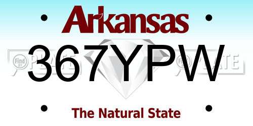 367YPW Arkansas License Plate