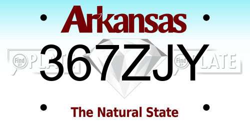 367ZJY Arkansas License Plate