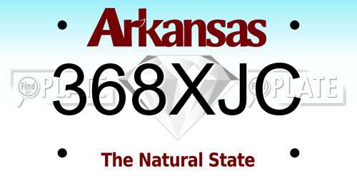 368XJC Arkansas License Plate