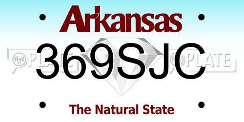 369SJC Arkansas License Plate