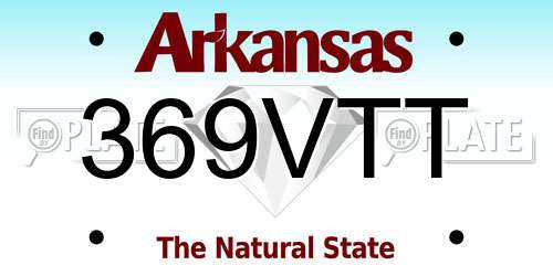 369VTT Arkansas License Plate