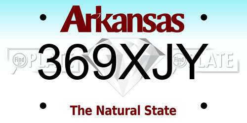 369XJY Arkansas License Plate
