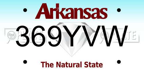 369YVW Arkansas License Plate