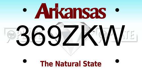 369ZKW Arkansas License Plate