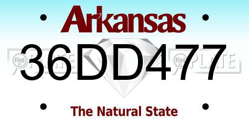 36DD477 Arkansas License Plate