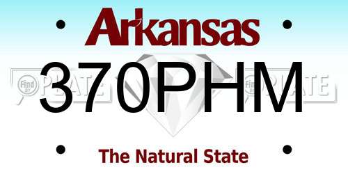 370PHM Arkansas License Plate