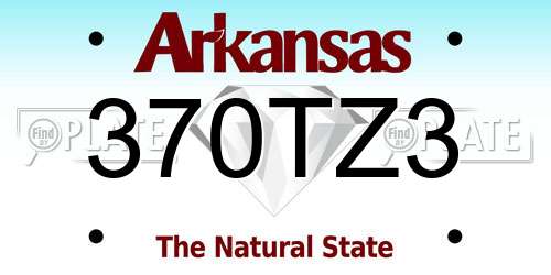 370TZ3 Arkansas License Plate