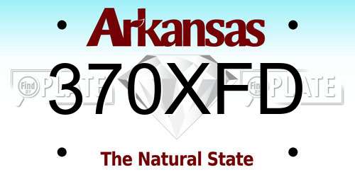 370XFD Arkansas License Plate