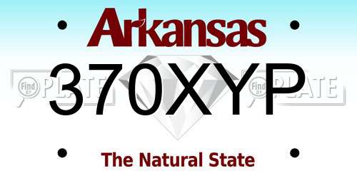 370XYP Arkansas License Plate