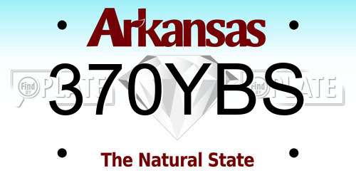 370YBS Arkansas License Plate