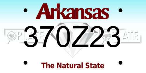 370Z23 Arkansas License Plate
