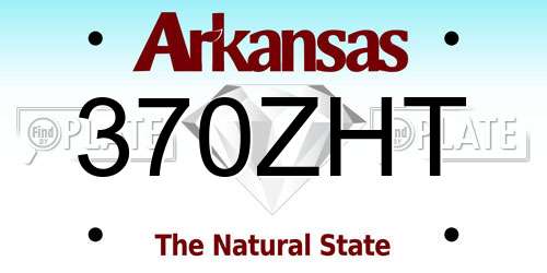 370ZHT Arkansas License Plate