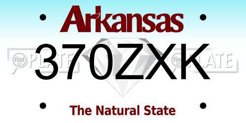 370ZXK Arkansas License Plate