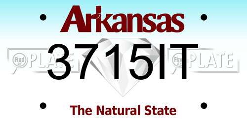 3715IT Arkansas License Plate