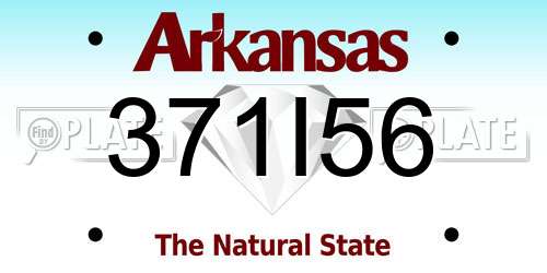 371I56 Arkansas License Plate