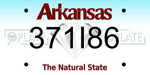 371I86 Arkansas License Plate