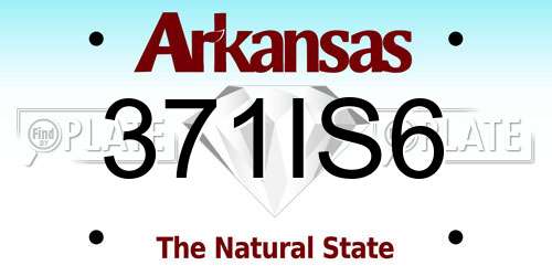 371IS6 Arkansas License Plate