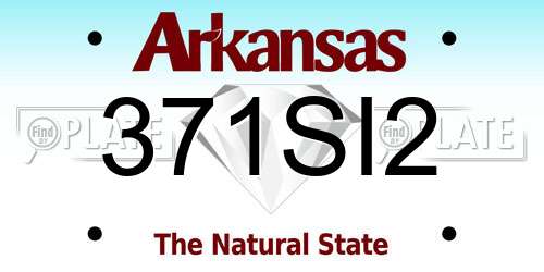 371SI2 Arkansas License Plate