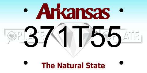 371T55 Arkansas License Plate