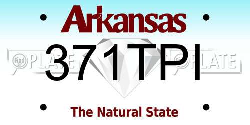 371TPI Arkansas License Plate