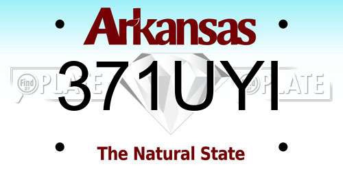 371UYI Arkansas License Plate