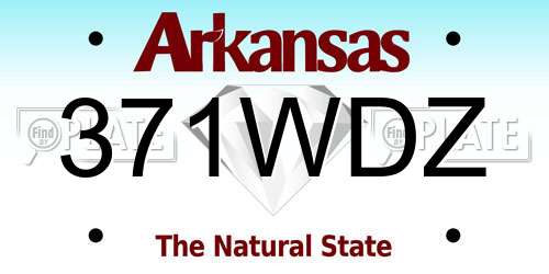 371WDZ Arkansas License Plate