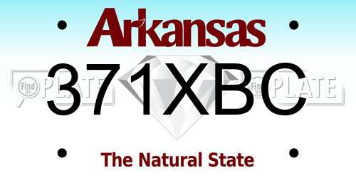 371XBC Arkansas License Plate
