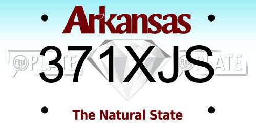 371XJS Arkansas License Plate