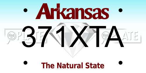 371XTA Arkansas License Plate
