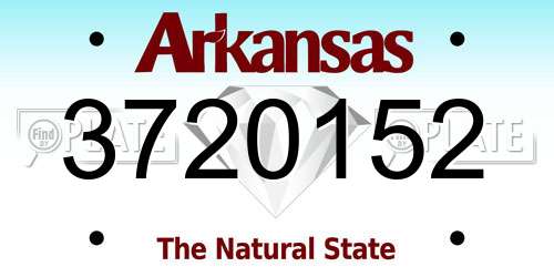 3720152 Arkansas License Plate