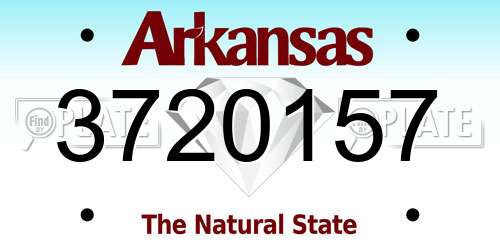 3720157 Arkansas License Plate