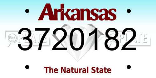 3720182 Arkansas License Plate