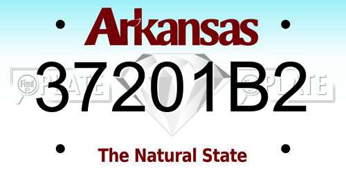 37201B2 Arkansas License Plate