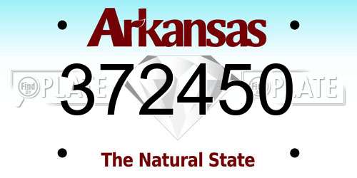 372450 Arkansas License Plate