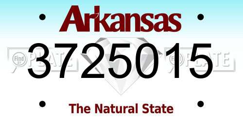 3725015 Arkansas License Plate