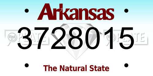 3728015 Arkansas License Plate