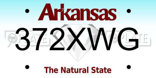 372XWG Arkansas License Plate