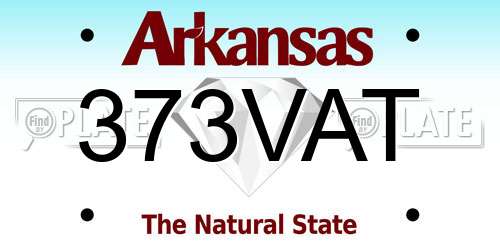373VAT Arkansas License Plate