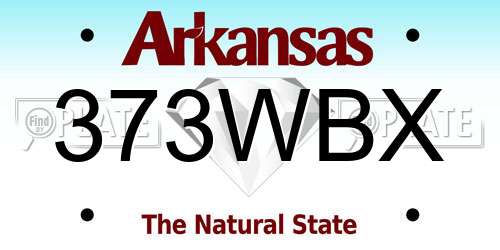 373WBX Arkansas License Plate