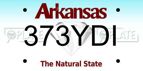 373YDI Arkansas License Plate