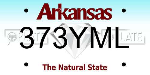 373YML Arkansas License Plate
