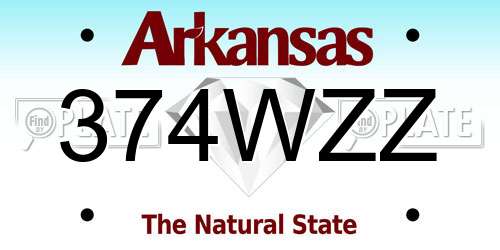 374WZZ Arkansas License Plate